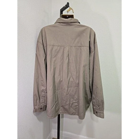 Chaps Ralph Lauren Canvas Chore Jacket Barn Coat Beige 3XT Plaid Flannel Lined